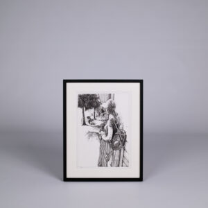 Rimo Lausmaa raamitud joonistus ''Into the Light''