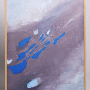 Signeeritud repro lõuendil Kaari Sibrits maalist “Blue Shallows” 2