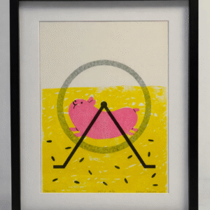 Signeeritud Krõõt Kukkur Illustrations "hamster" riso