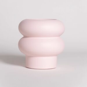 Käsitöö vaas "Ripple" tuhm-roosa 15cm