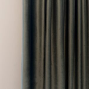 Külgkardinad sametist - rohekas