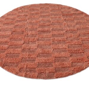 Ümmargune vannitoa vaip Bevin - terrakota