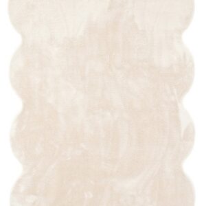 Laineline pehme FUR vaip Aranga loodusvalge