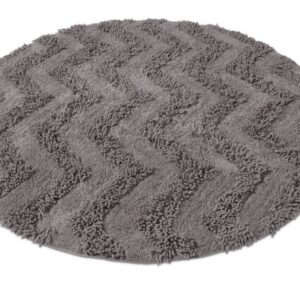 Ümmargune vannitoavaip Tressa - tumehall