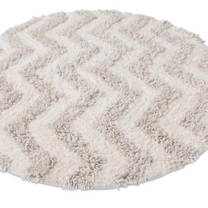 Ümmargune Vannitoavaip Tressa loodusvalge