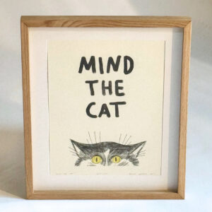 Signeeritud Krõõt Kukkur Illustrations "mind the cat" riso