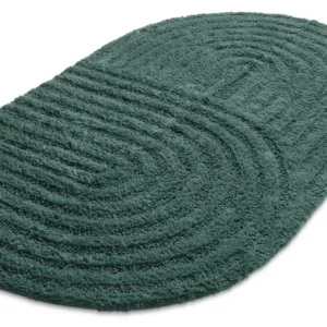 Ovaalne vannitoavaip Embla - tumeroheline