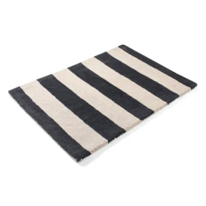 Uksematt Maida must/valge