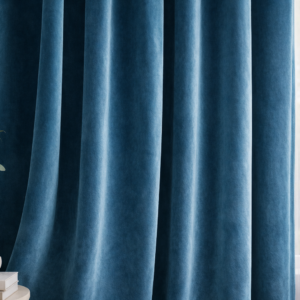 Külgkardin sametist - sinine