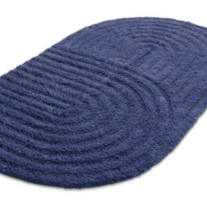 Ovaalne vannitoavaip Embla - tumesinine