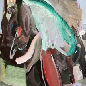 Akrüül lõuendil "Piiratud keel" by Liisa Jugapuu