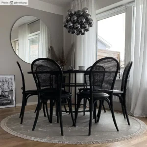 Ümmargune vaip Art Silk hallikasbeež