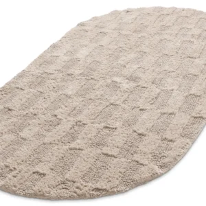 Ovaalne vannitoavaip Bevin - beež