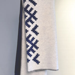 Puuvillasegust pleed Etnic by Matí - tumesinine