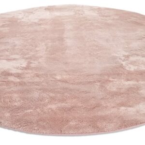 Ümmargune pehme karvaga vaip Aranga Roosa