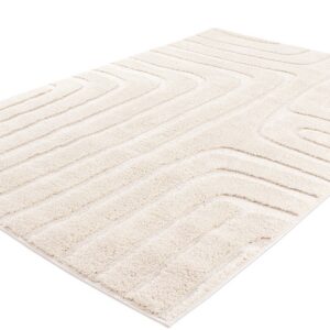 Pehme karvaga vaip Elvira Loodusvalge