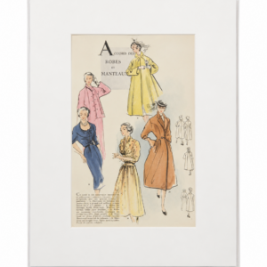 Vintage poster "Accord des Robes et manteaux - 1952" 30x40