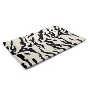 Uksematt Zebra Tufted Wool Premium valge/must  60x90